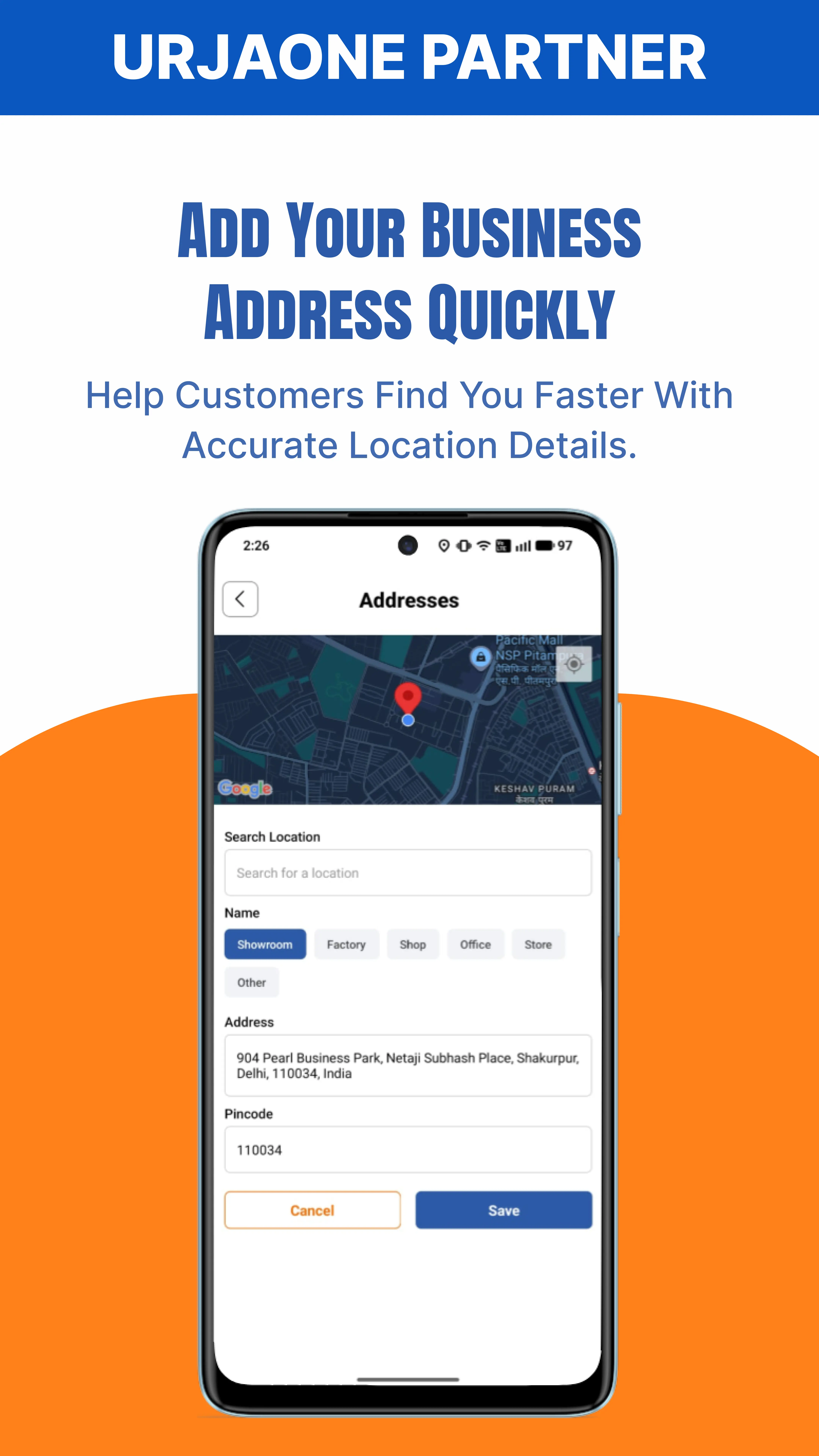 Manage Address Information on UrjaOne Partner Dashboard